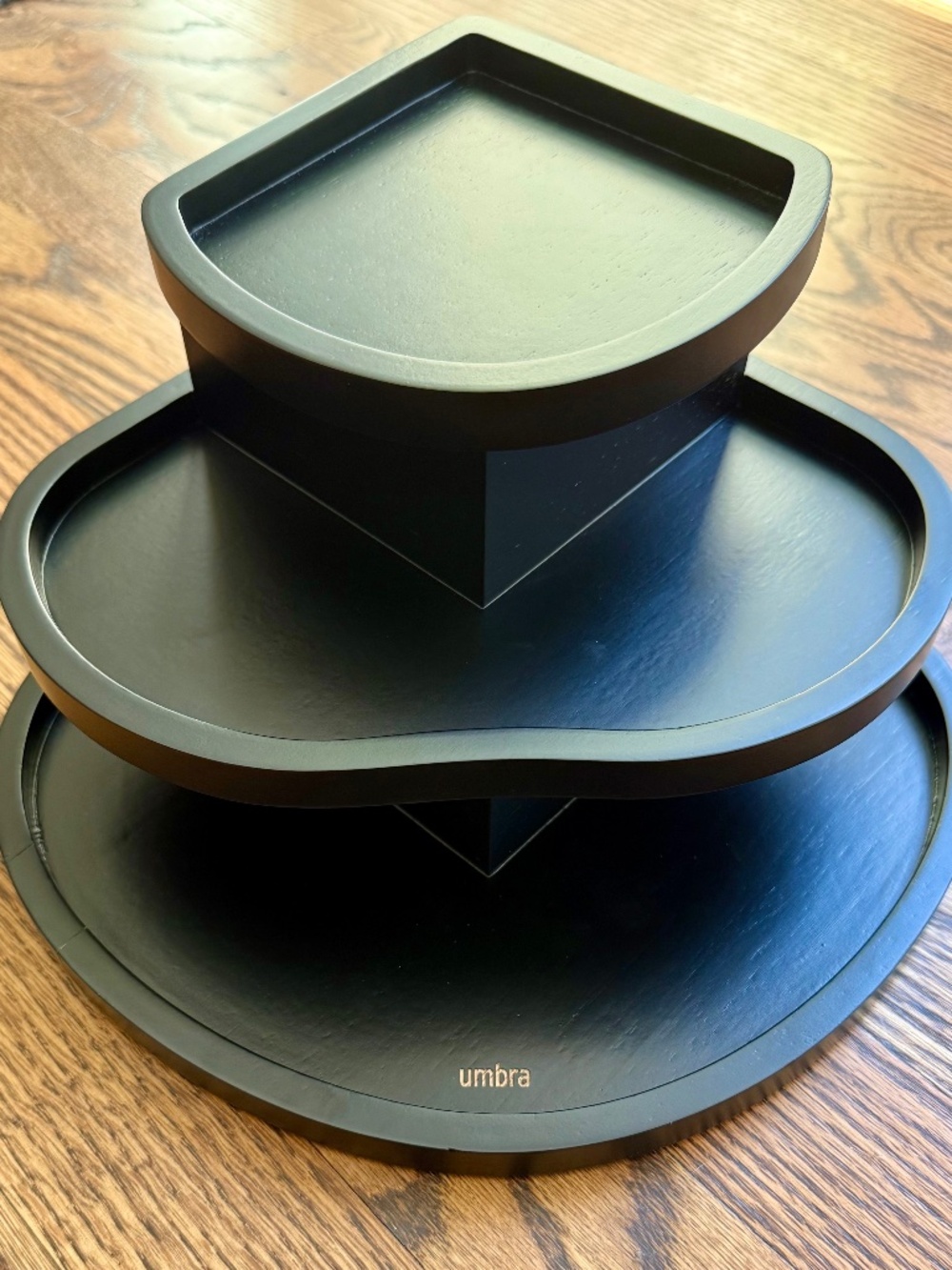 Umbra Cove Storage Box – 3-Tier Stackable Jewelry Organizer Black NWT